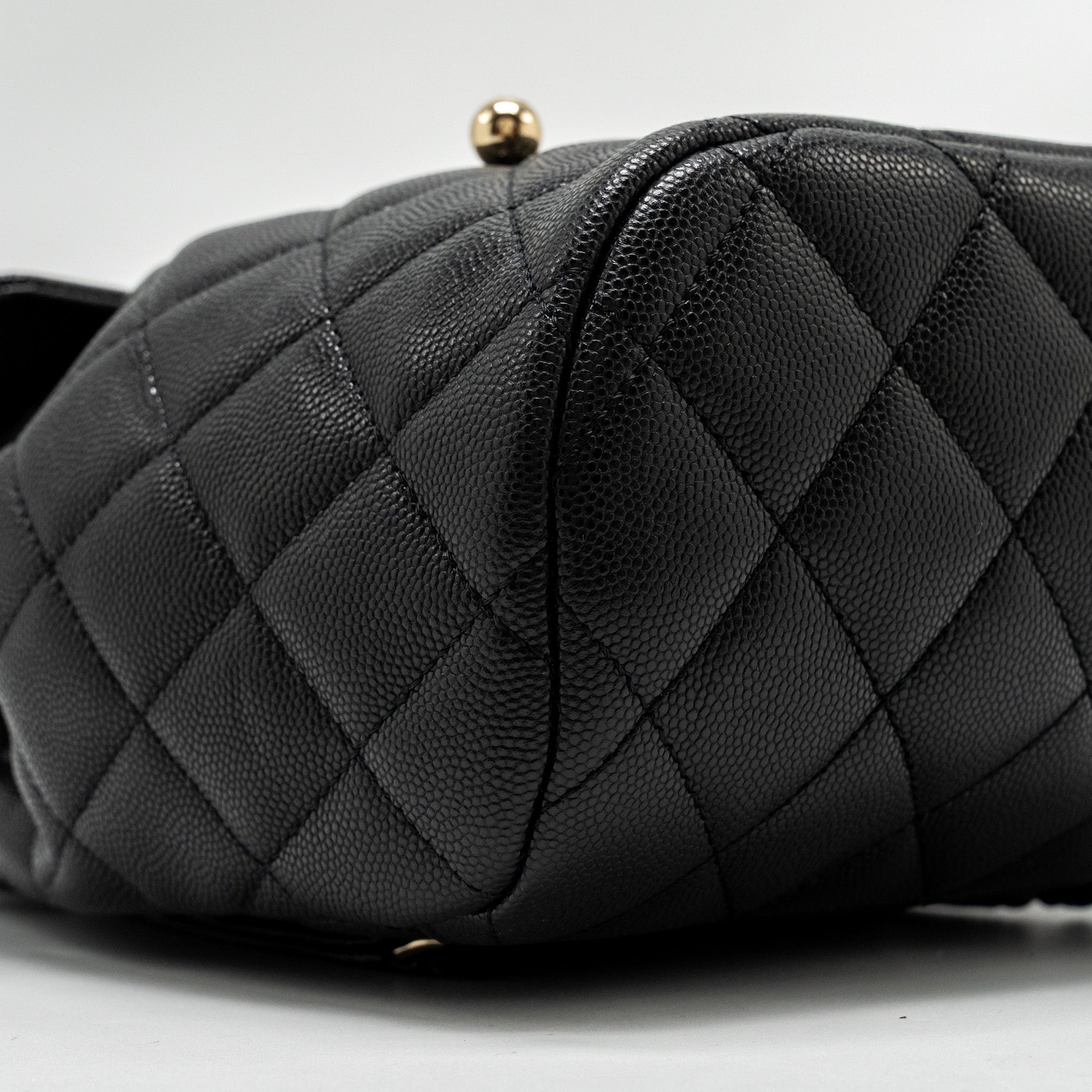 CHANEL 23S QUILTED MINI BACKPACK CAVIAR BLACK LGHW (MICROCHIP)