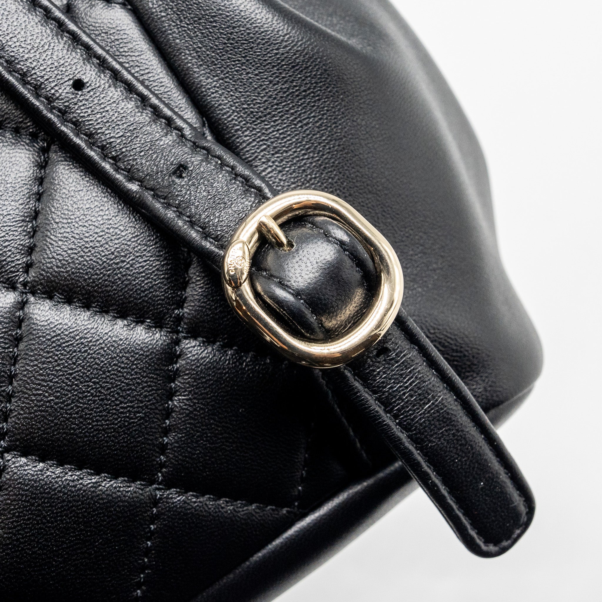 CHANEL MINI DUMA BACKPACK LAMBSKIN BLACK LGHW (MICROCHIP)