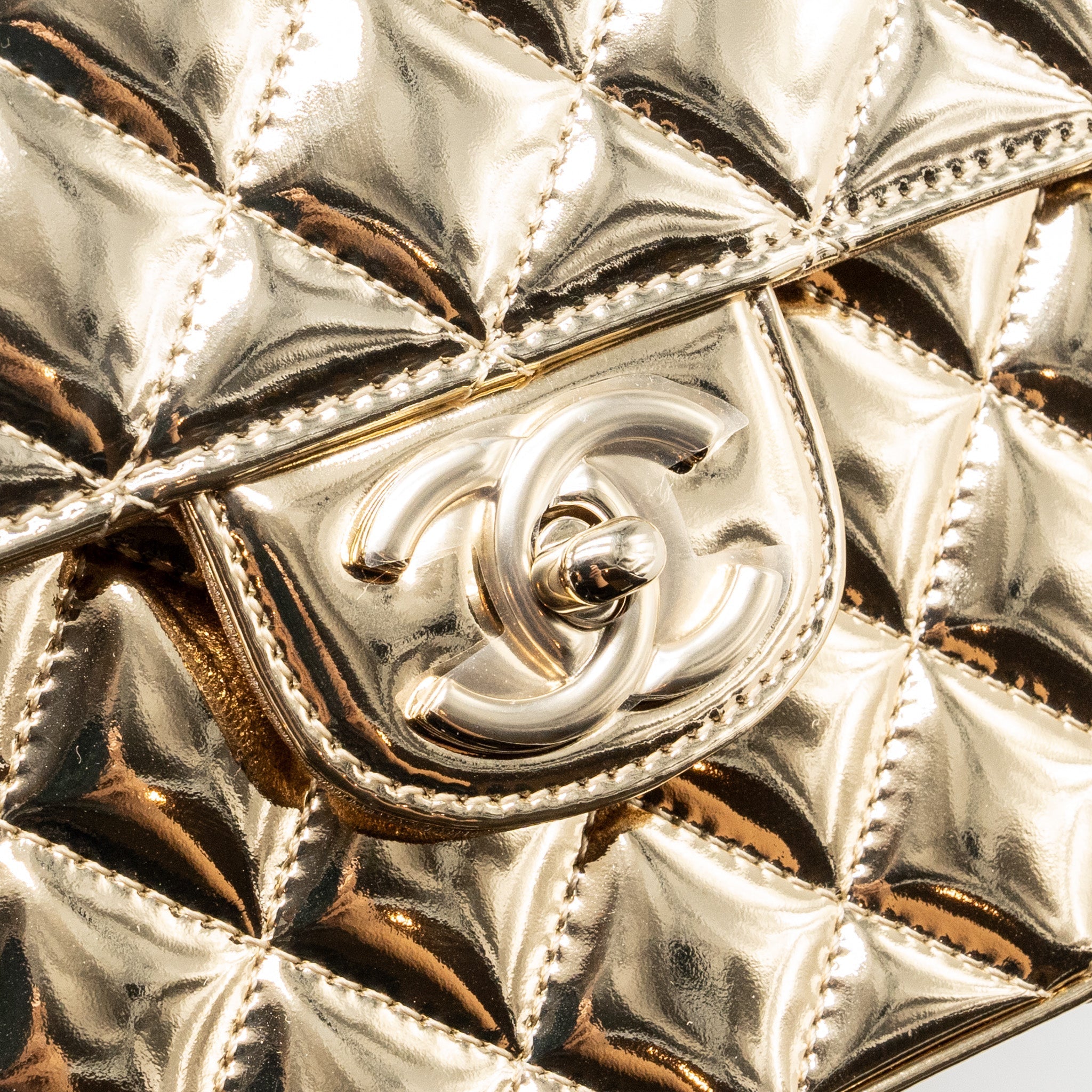CHANEL 24C BACKPACK WITH STAR PATENT GOLD LGHW (MICROCHIP)