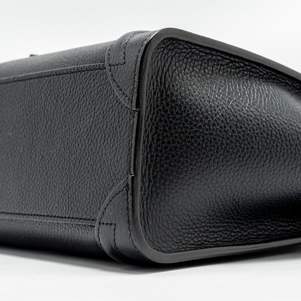 CELINE NANO LUGGAGE BAG CALFSKIN BLACK SHW