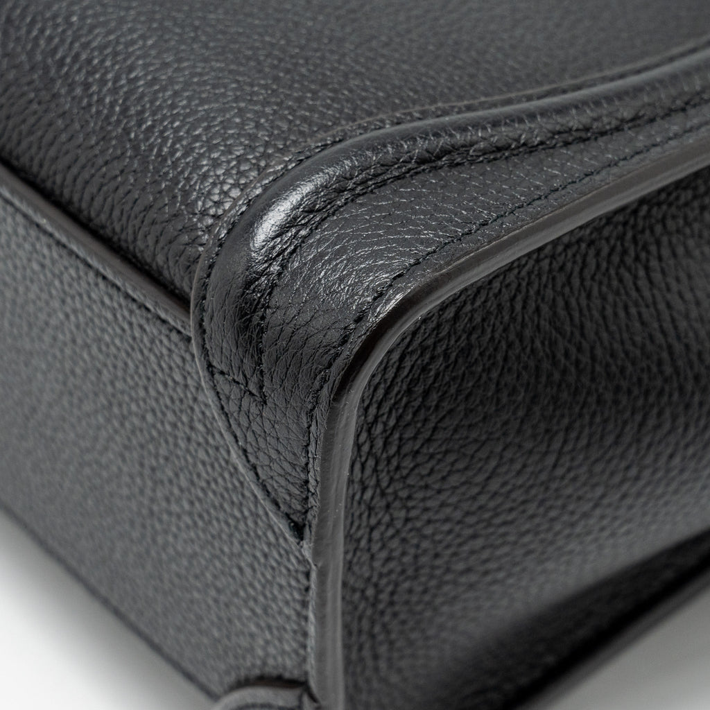 CELINE NANO LUGGAGE BAG CALFSKIN BLACK SHW