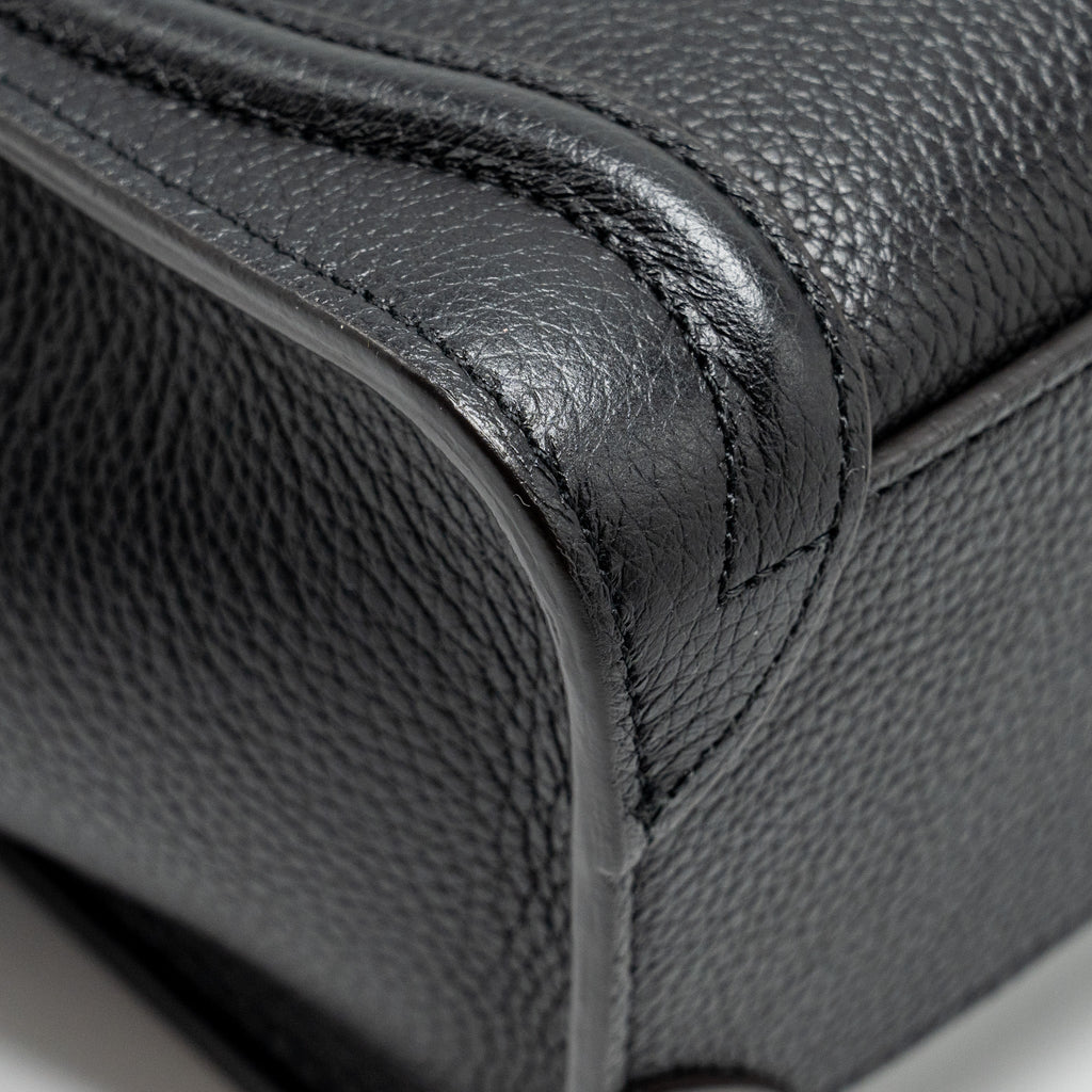 CELINE NANO LUGGAGE BAG CALFSKIN BLACK SHW