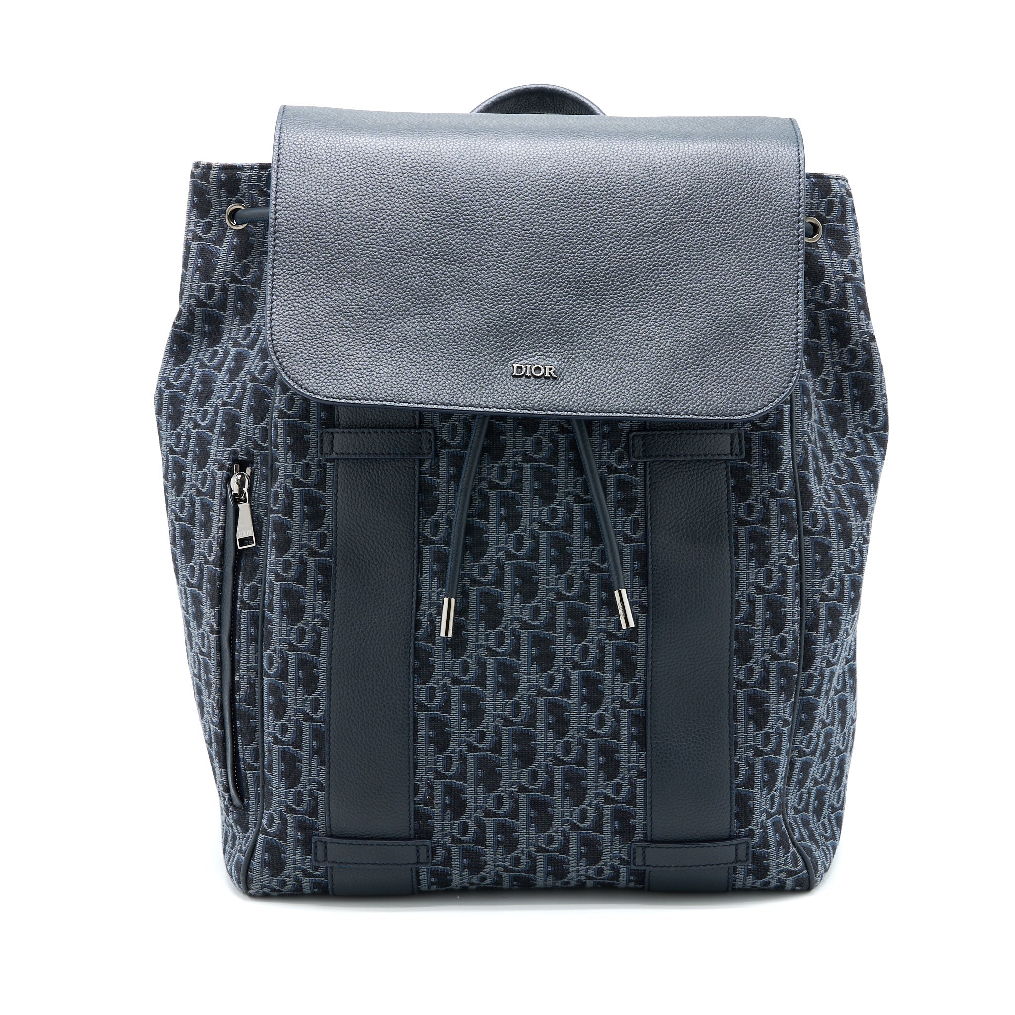DIOR HOMME BACKPACK OBLIQUE JACQUARD CANVAS/LEATHER GREY SHW