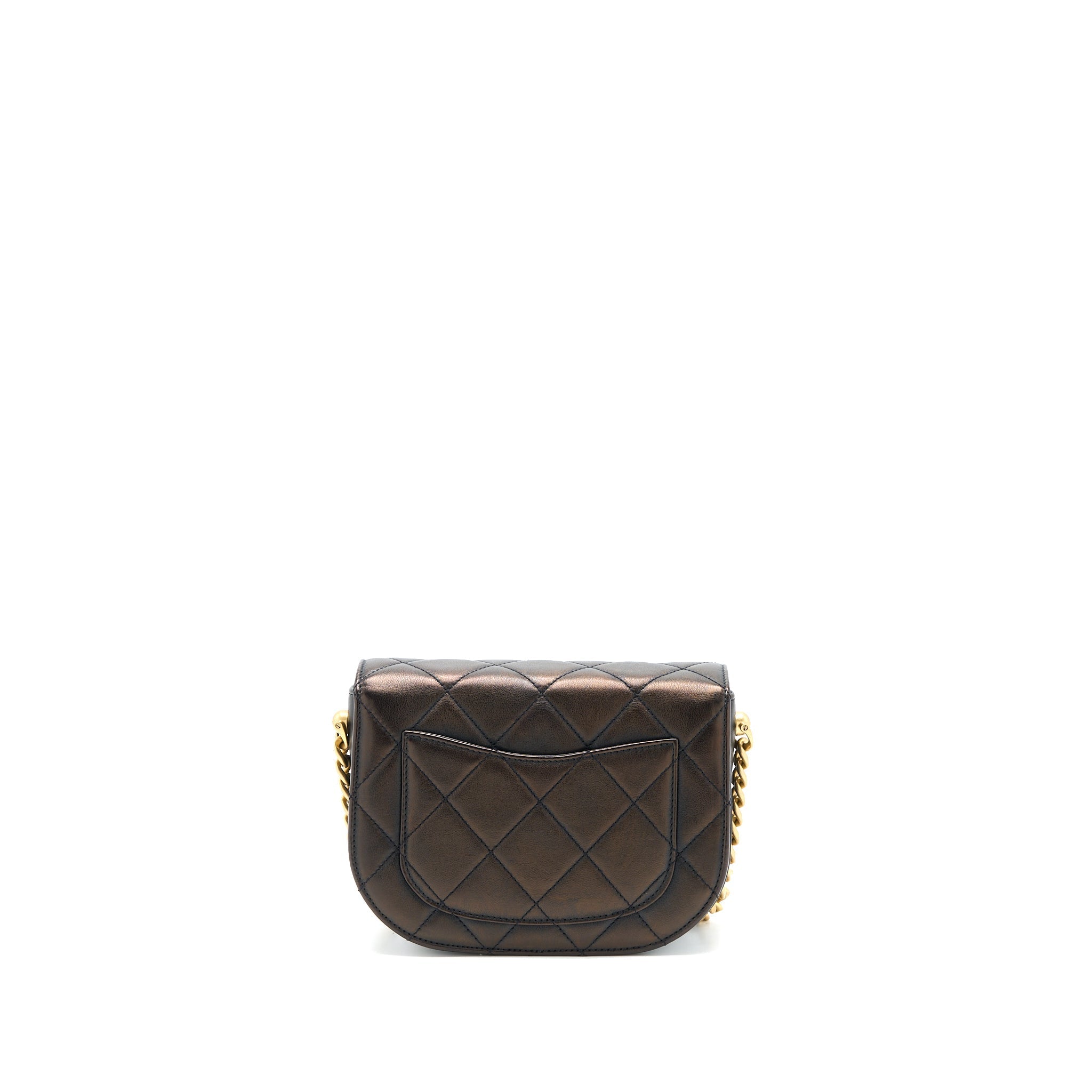 CHANEL 21S MOON MESSENGER BAG CALFSKIN BLACK GHW