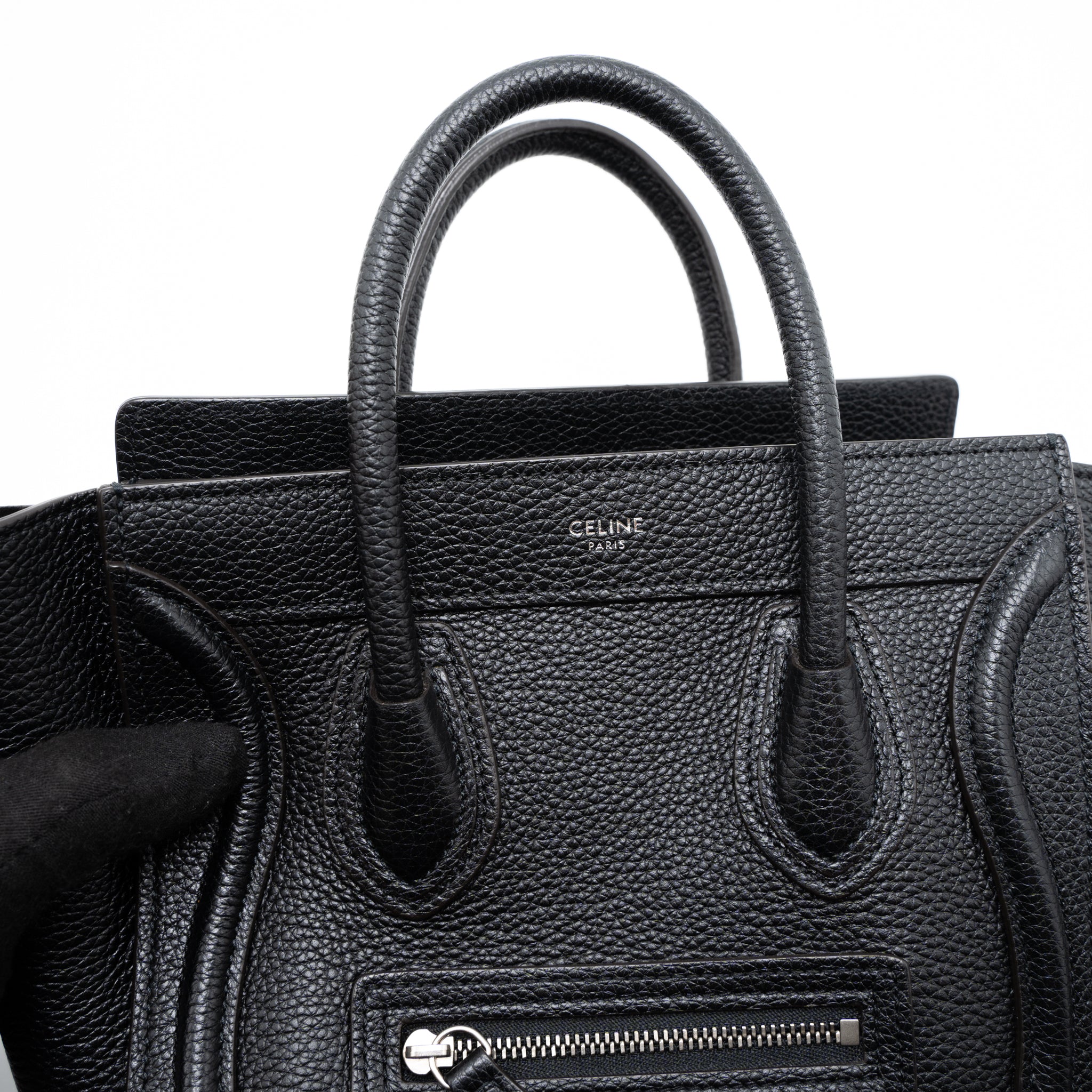 CELINE NANO LUGGAGE BAG CALFSKIN BLACK SHW