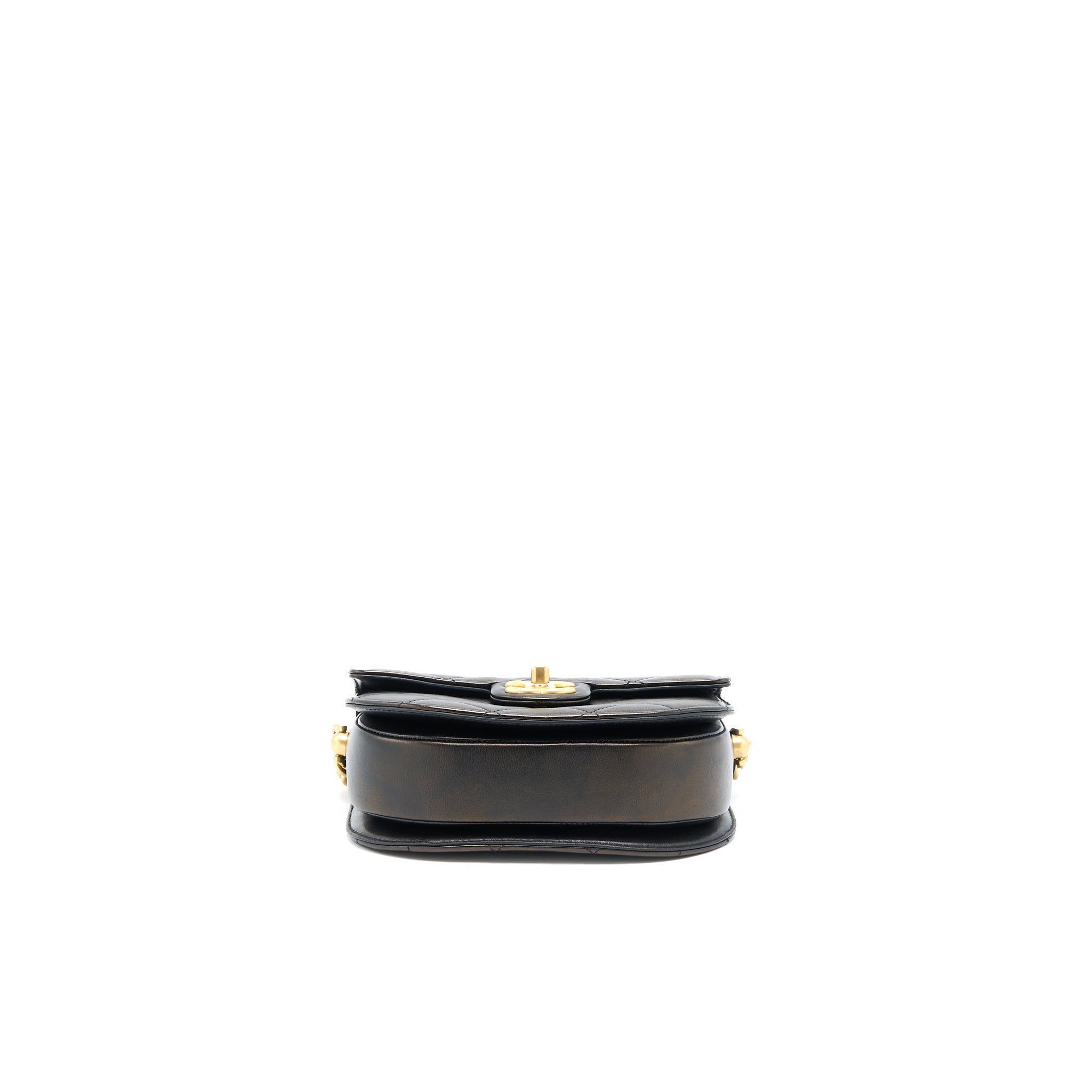 CHANEL 21S MOON MESSENGER BAG CALFSKIN BLACK GHW