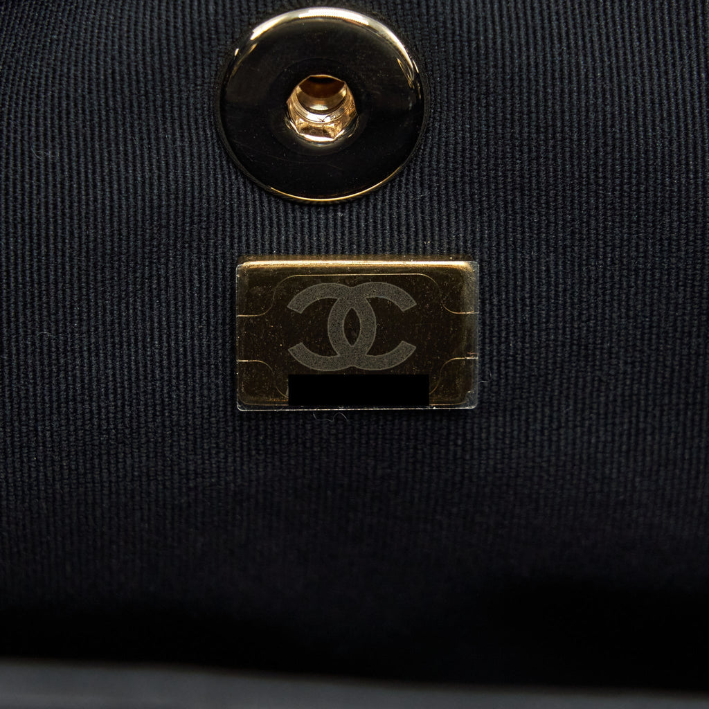 CHANEL 22C MINI DUMA BACKPACK CALFSKIN BLACK LGHW (MICROCHIP)