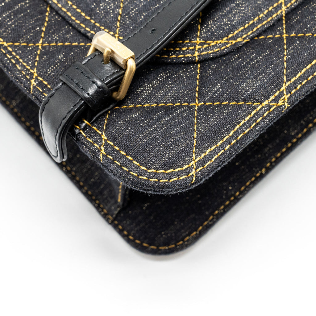 CHANEL 23S FLAP BACKPACK DENIM DARK BLUE WITH BRUSHED GHW (MICROCHIP)