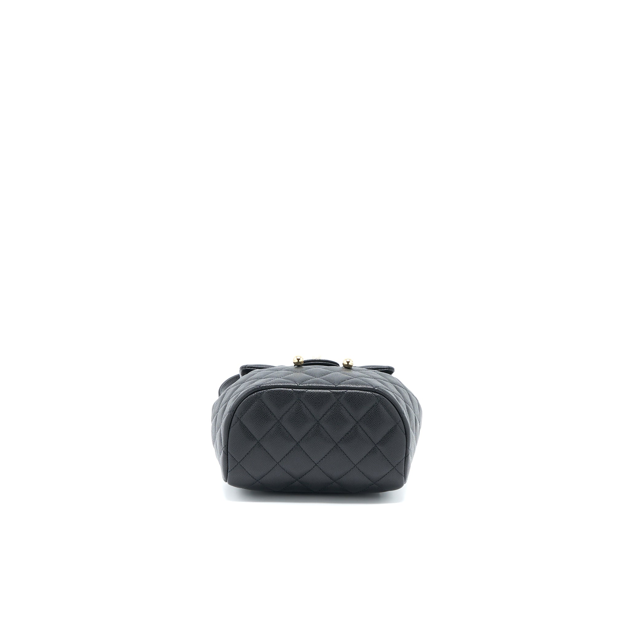 CHANEL 23P MINI FLAP BACKPACK CAVIAR BLACK LGHW (MICROCHIP)