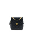 CHANEL 22P FLAP BACKPACK CAVIAR BLACK BRUSHED GHW (MICROCHIP)