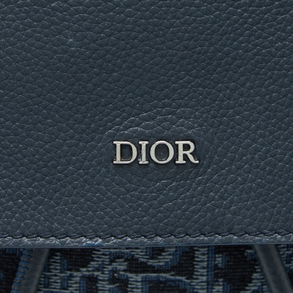 DIOR HOMME BACKPACK OBLIQUE JACQUARD CANVAS/LEATHER GREY SHW
