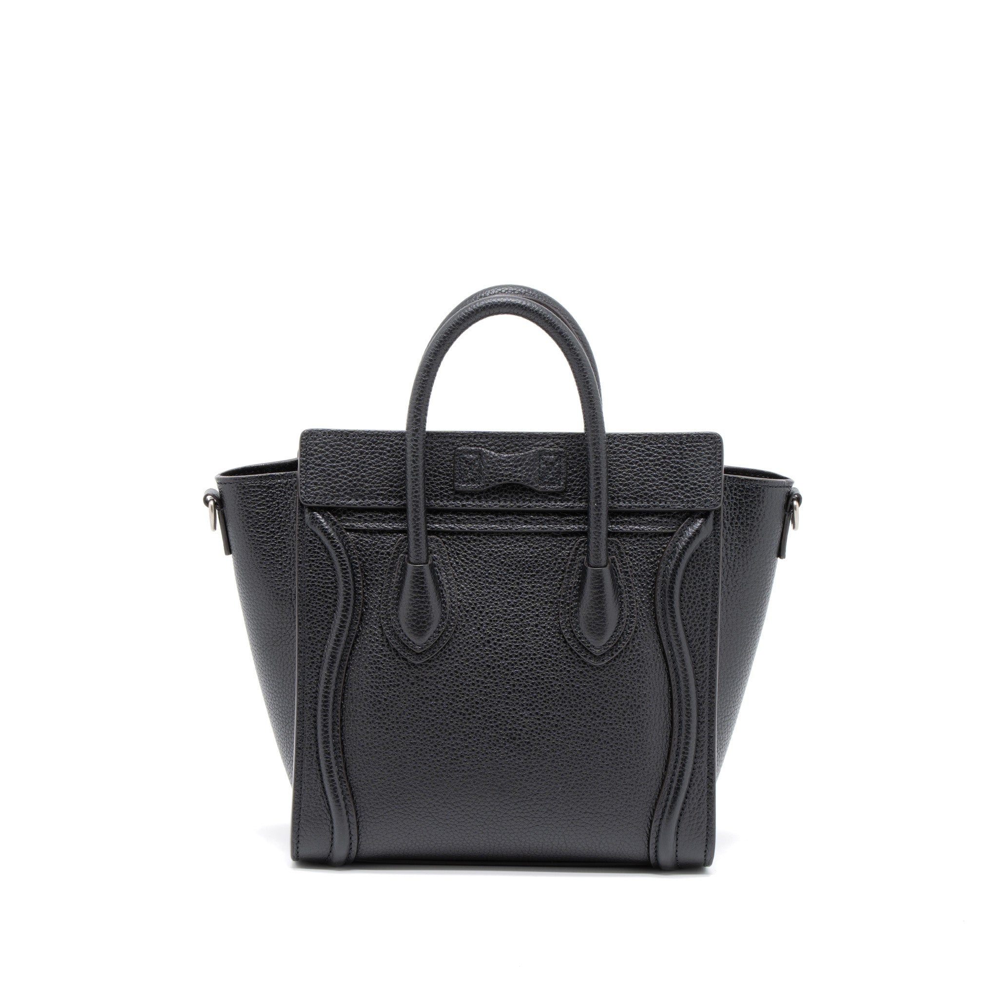 CELINE NANO LUGGAGE BAG CALFSKIN BLACK SHW