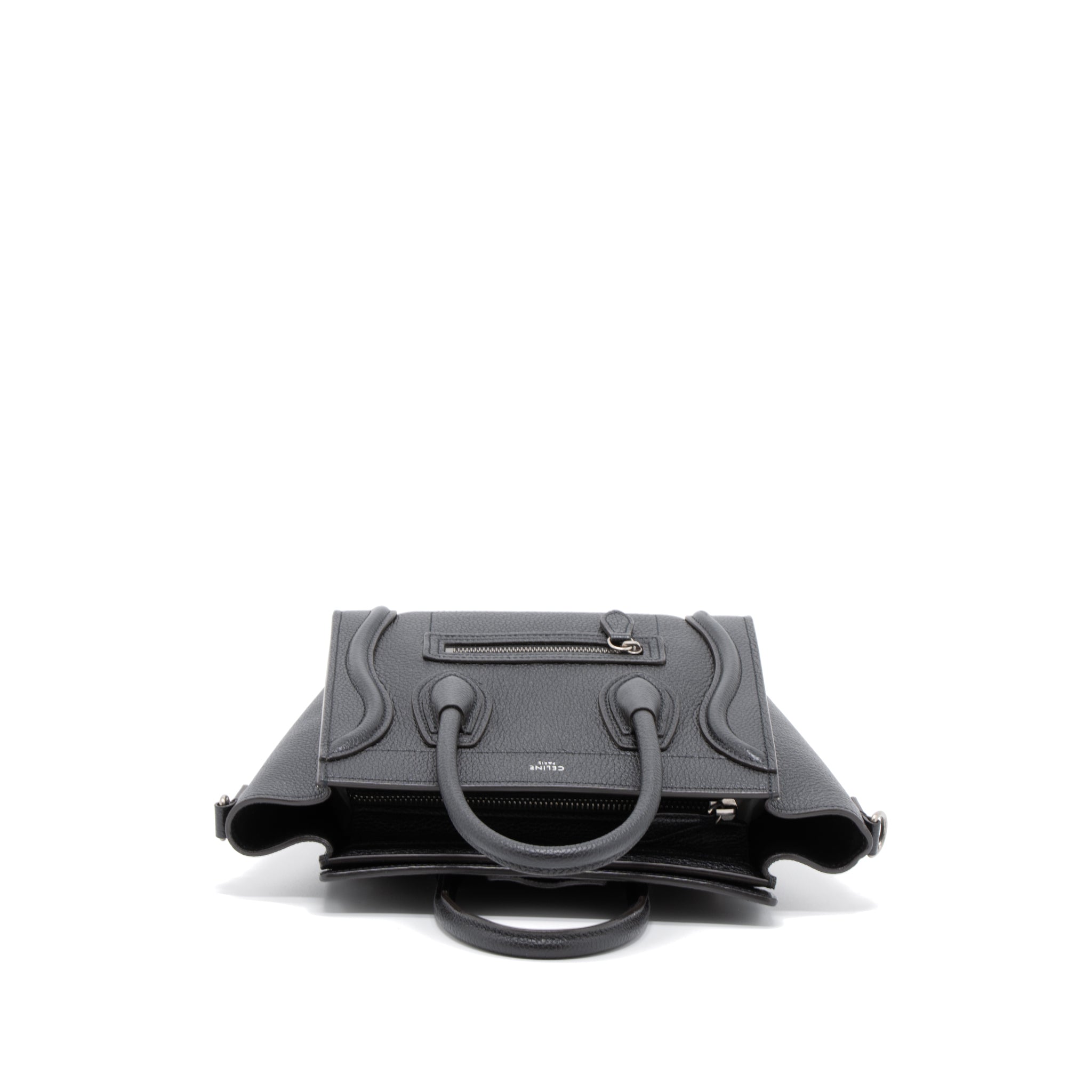 CELINE NANO LUGGAGE BAG CALFSKIN BLACK SHW