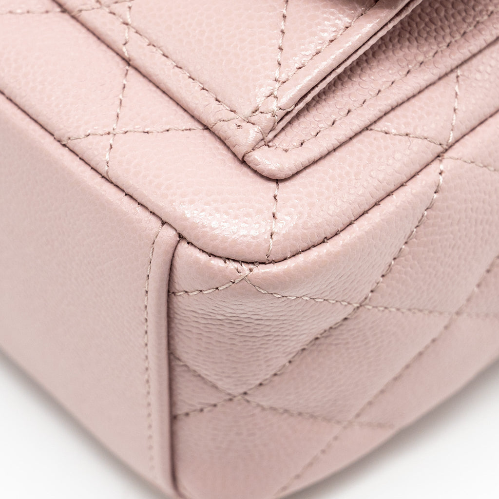 CHANEL 24P CLASSIC MINI BACKPACK CAVIAR LIGHT PINK SHW (MICROCHIP)