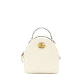 GUCCI GG MARMONT BACKPACK CALFSKIN WHITE GHW