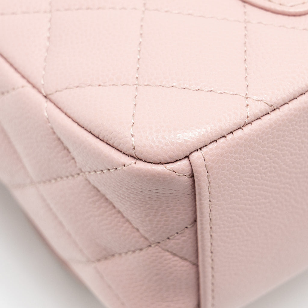 CHANEL 24P CLASSIC MINI BACKPACK CAVIAR LIGHT PINK SHW (MICROCHIP)