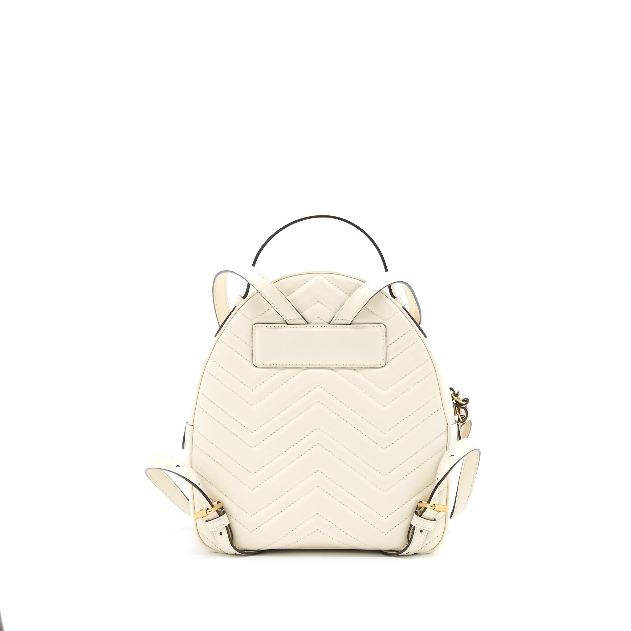 GUCCI GG MARMONT BACKPACK CALFSKIN WHITE GHW
