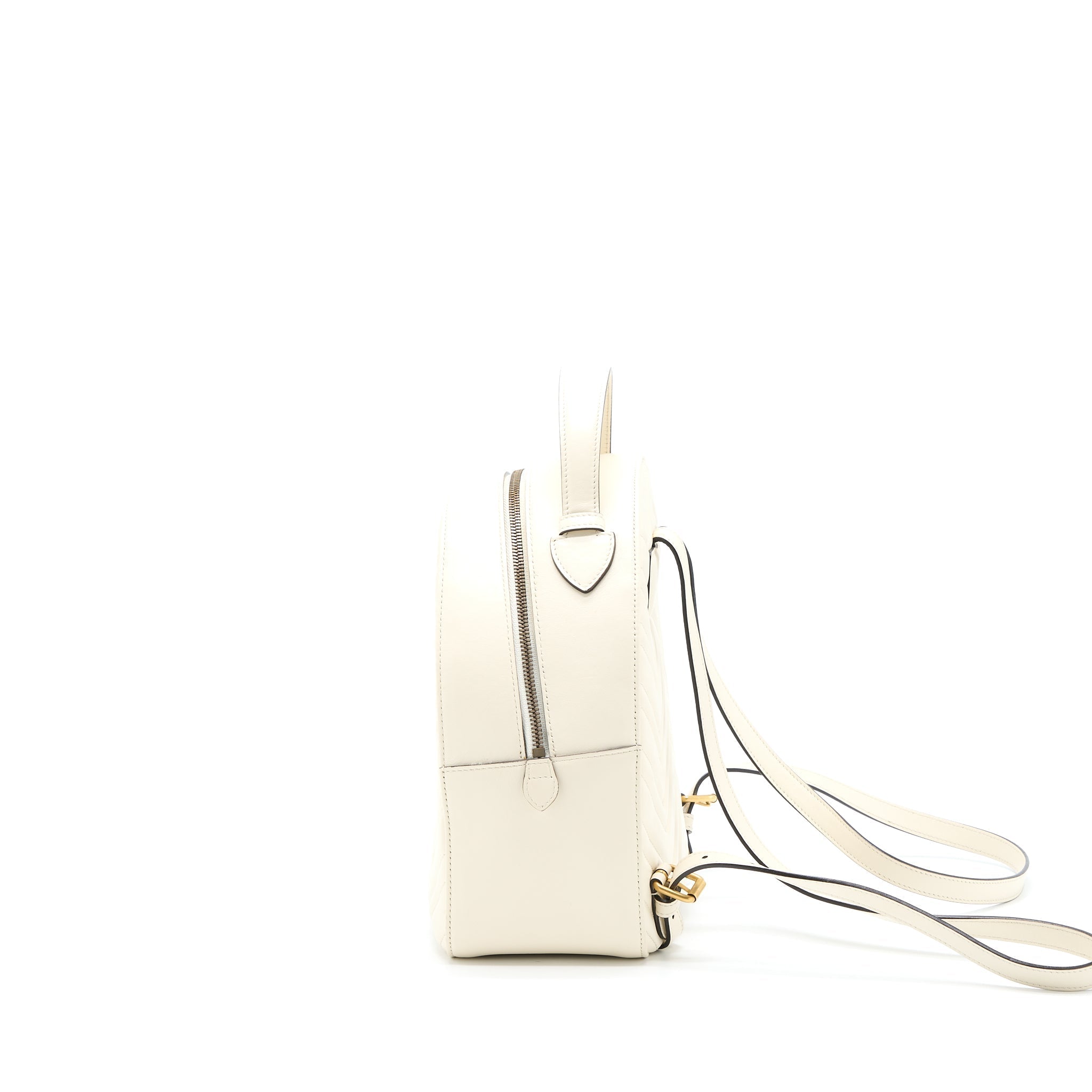 GUCCI GG MARMONT BACKPACK CALFSKIN WHITE GHW