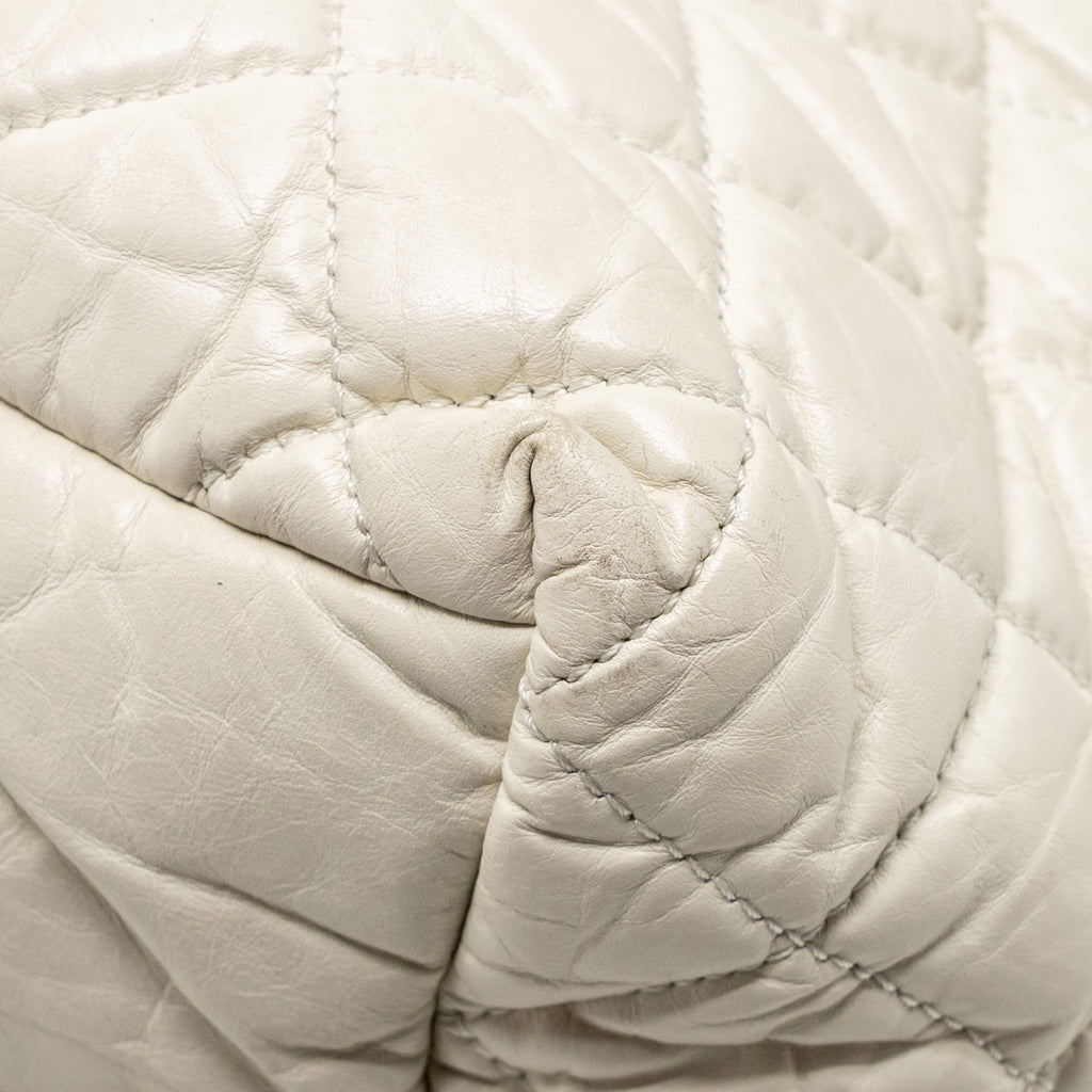 CHANEL COCOON TRAVEL TOTE BAG CALFSKIN WHITE SHW