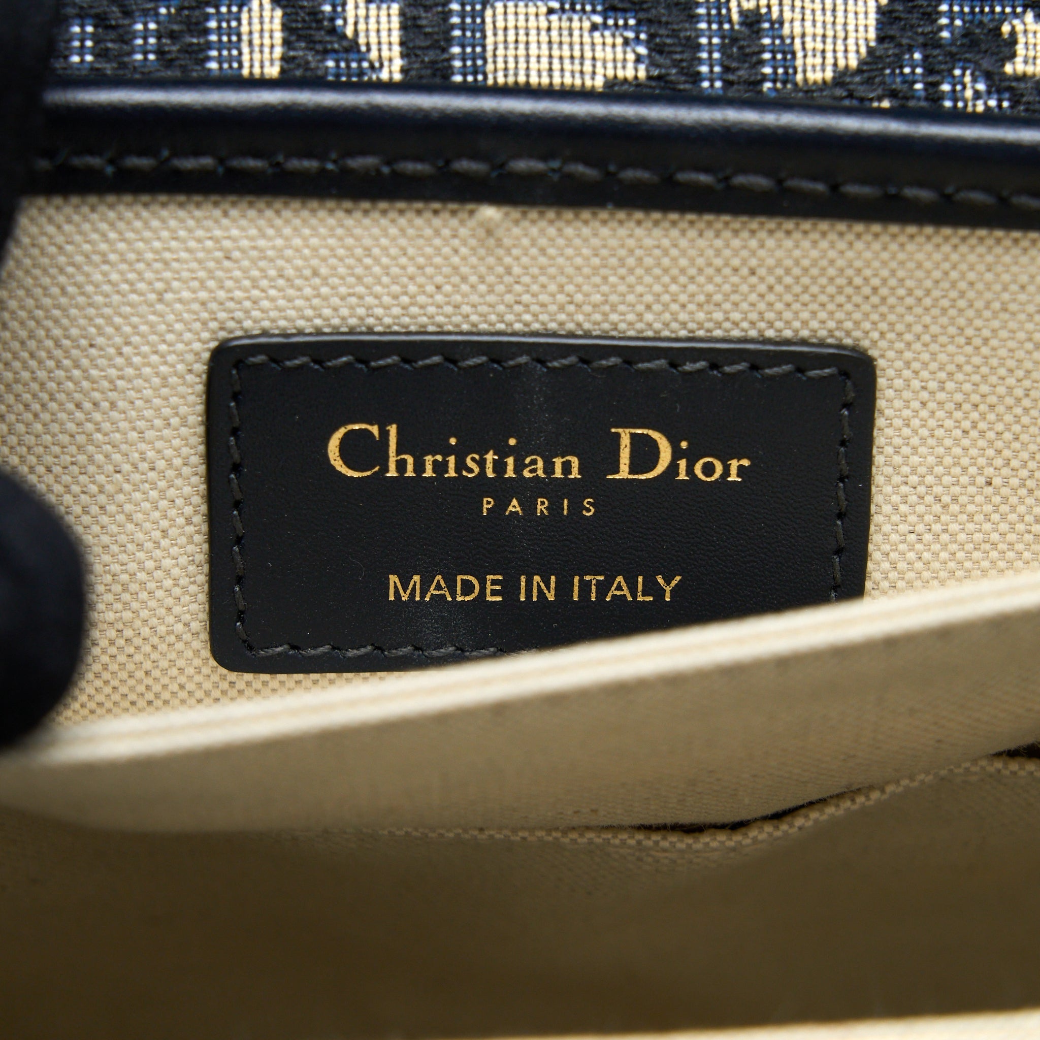 DIOR ADDICT VERTICAL MESSENGER BAG OBLIQUE CANVAS BLUE GHW