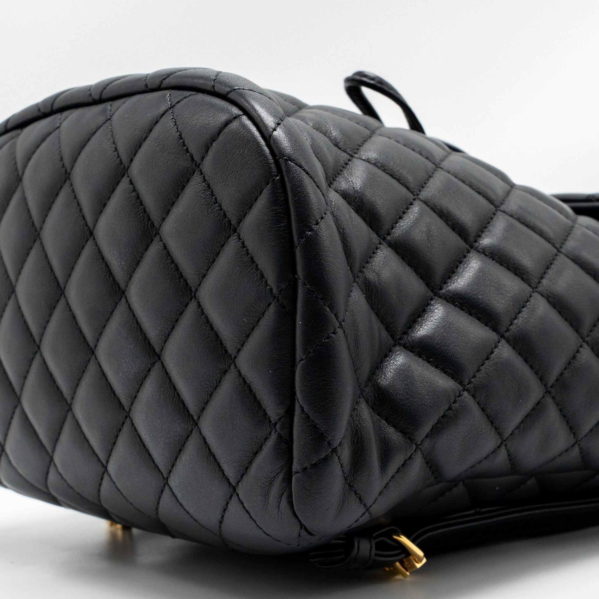 CHANEL SMALL URBAN SPIRIT QUILTED BACKPACK CALFSKIN BLACK GHW