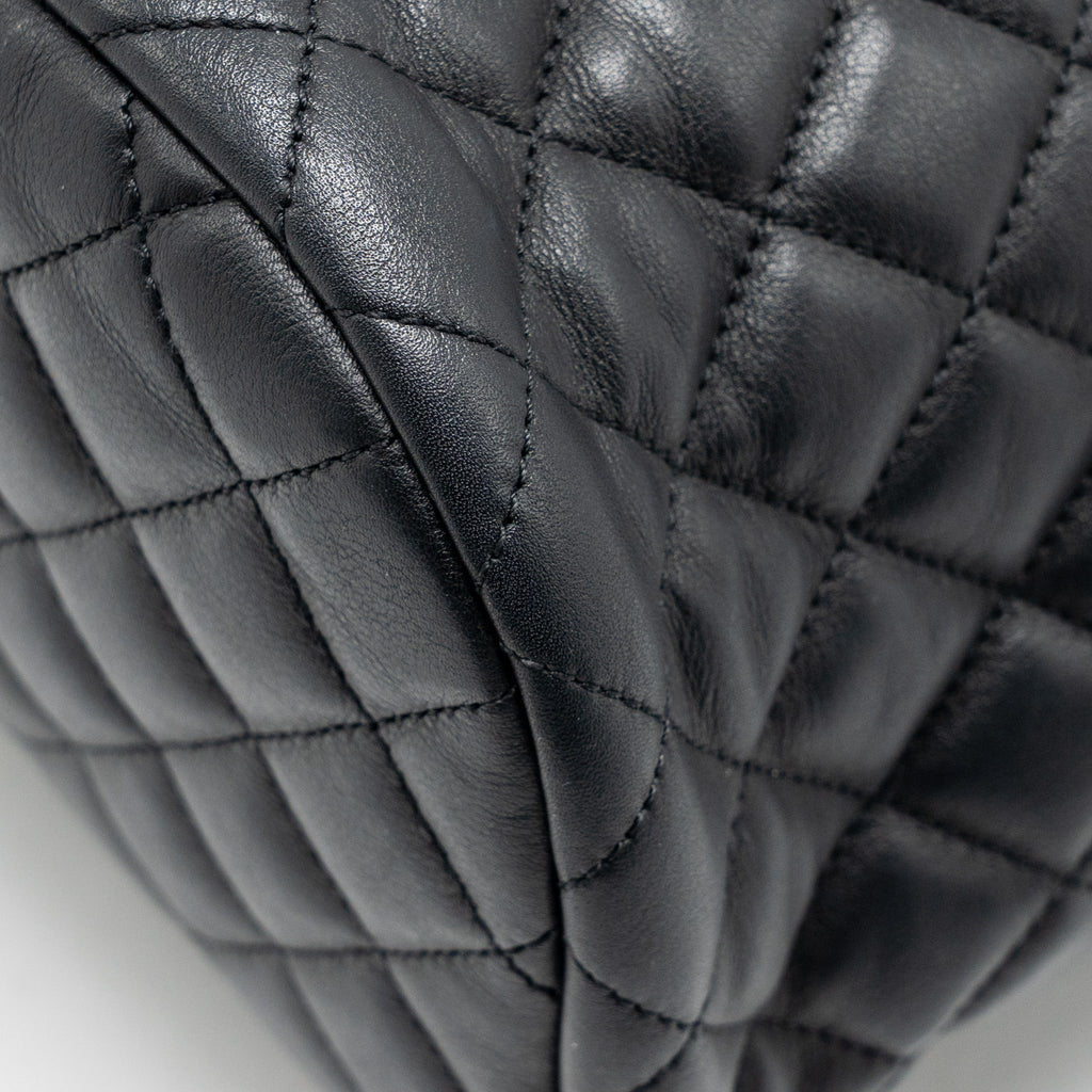 CHANEL SMALL URBAN SPIRIT QUILTED BACKPACK CALFSKIN BLACK GHW