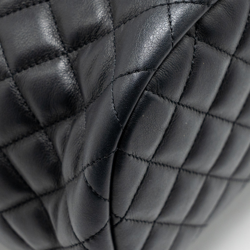 CHANEL SMALL URBAN SPIRIT QUILTED BACKPACK CALFSKIN BLACK GHW