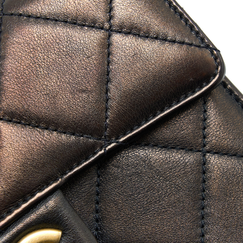 CHANEL 21S MOON MESSENGER BAG CALFSKIN BLACK GHW