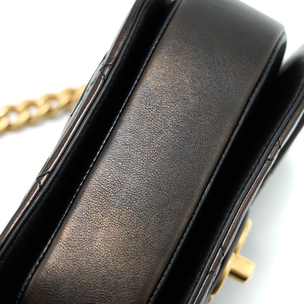 CHANEL 21S MOON MESSENGER BAG CALFSKIN BLACK GHW