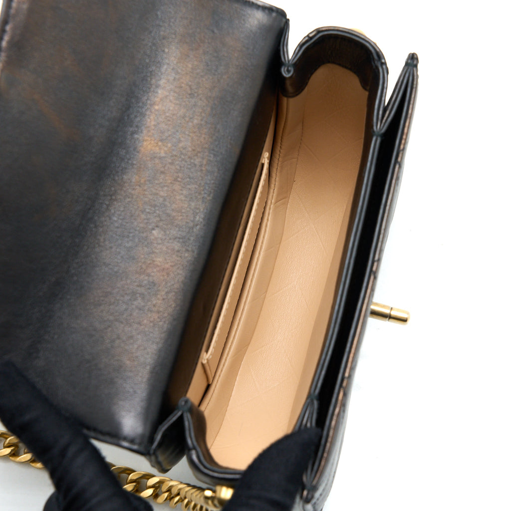 CHANEL 21S MOON MESSENGER BAG CALFSKIN BLACK GHW