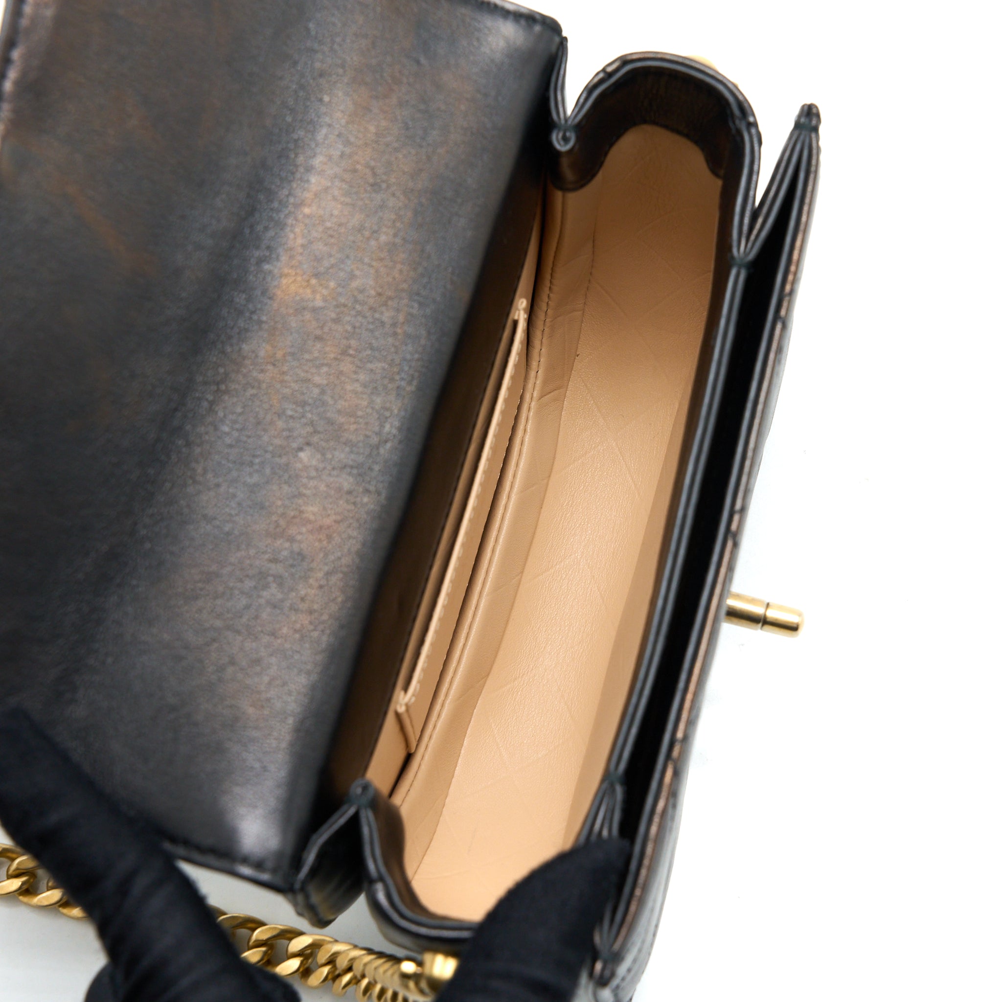 CHANEL 21S MOON MESSENGER BAG CALFSKIN BLACK GHW