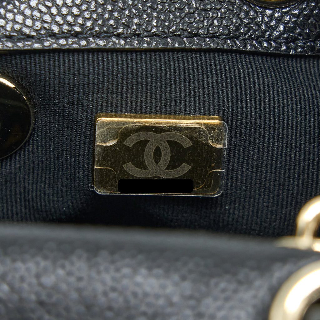CHANEL 23P MINI TRIPLE PACK BACKPACK CAVIAR BLACK LGHW (MICROCHIP)