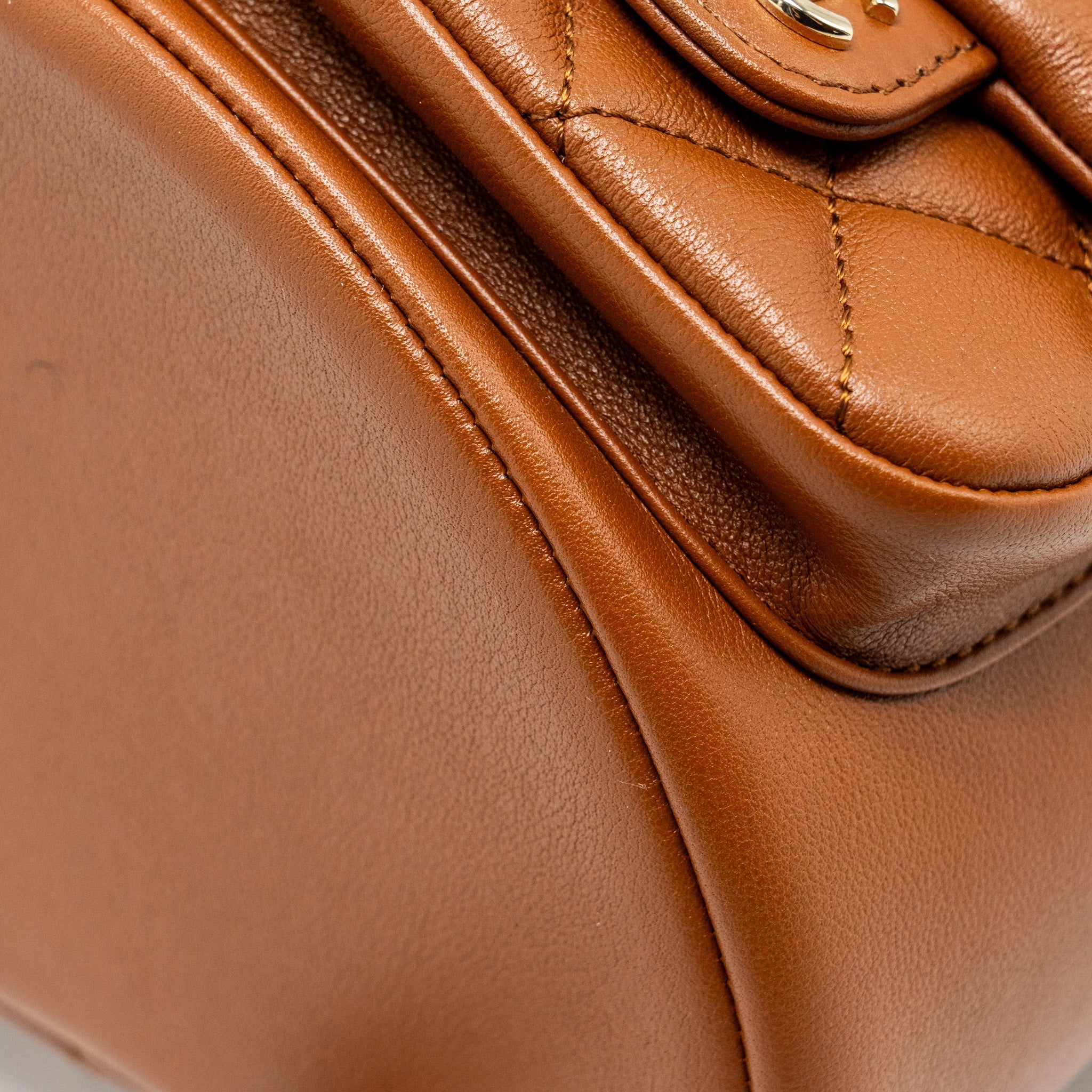 CHANEL 23A TRIPLE PACK BACKPACK CALFSKIN CARAMEL LGHW (MICROCHIP)