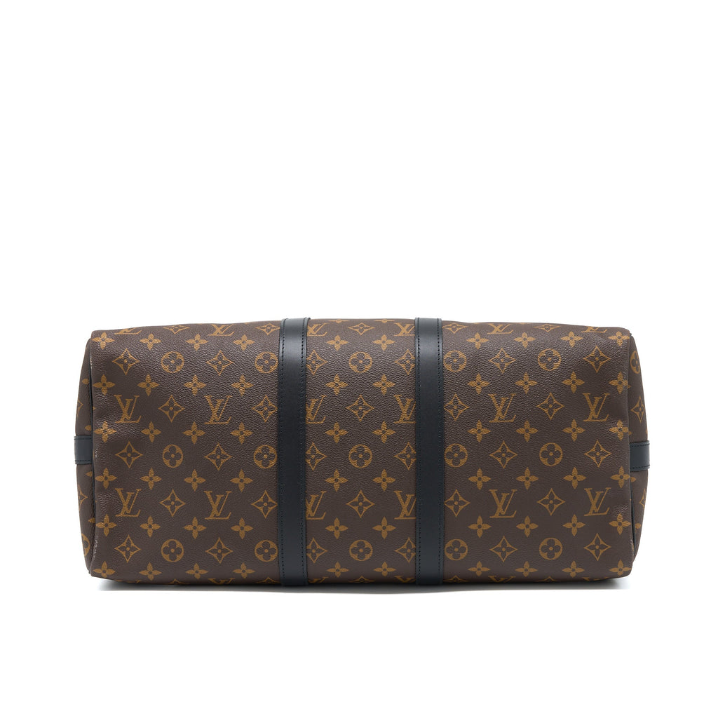 LOUIS VUITTON KEEPALL BANDOULIERE 45 MONOGRAM MACASSAR CANVAS SHW