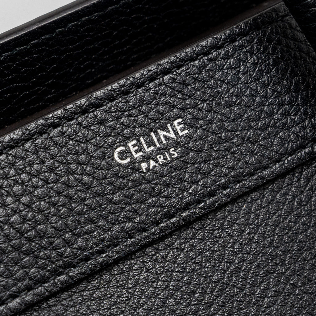 CELINE NANO LUGGAGE BAG CALFSKIN BLACK SHW