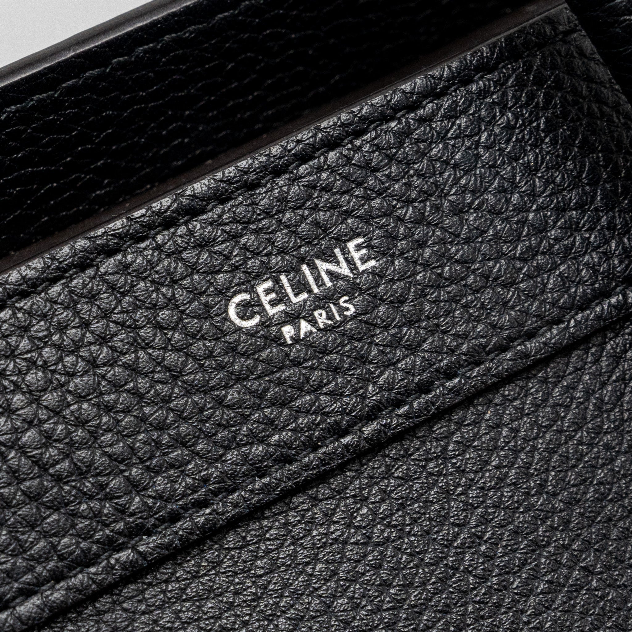 CELINE NANO LUGGAGE BAG CALFSKIN BLACK SHW