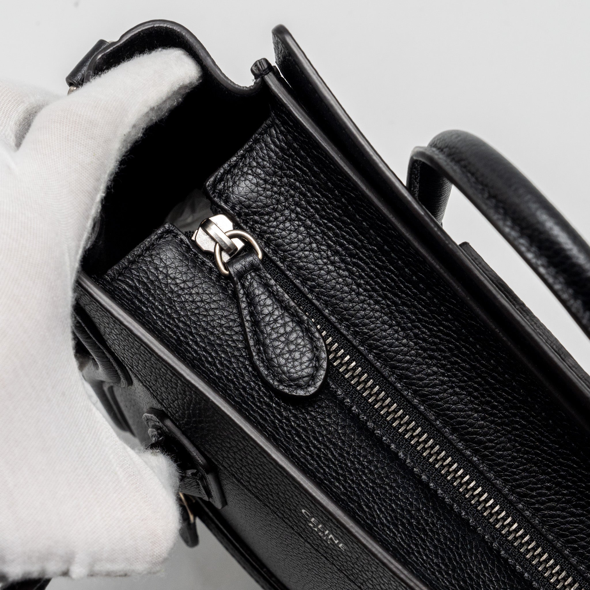 CELINE NANO LUGGAGE BAG CALFSKIN BLACK SHW