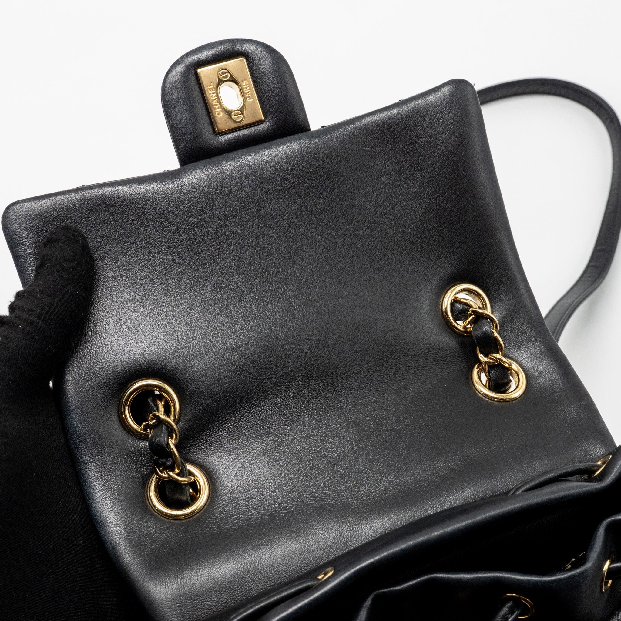CHANEL SMALL URBAN SPIRIT QUILTED BACKPACK CALFSKIN BLACK GHW