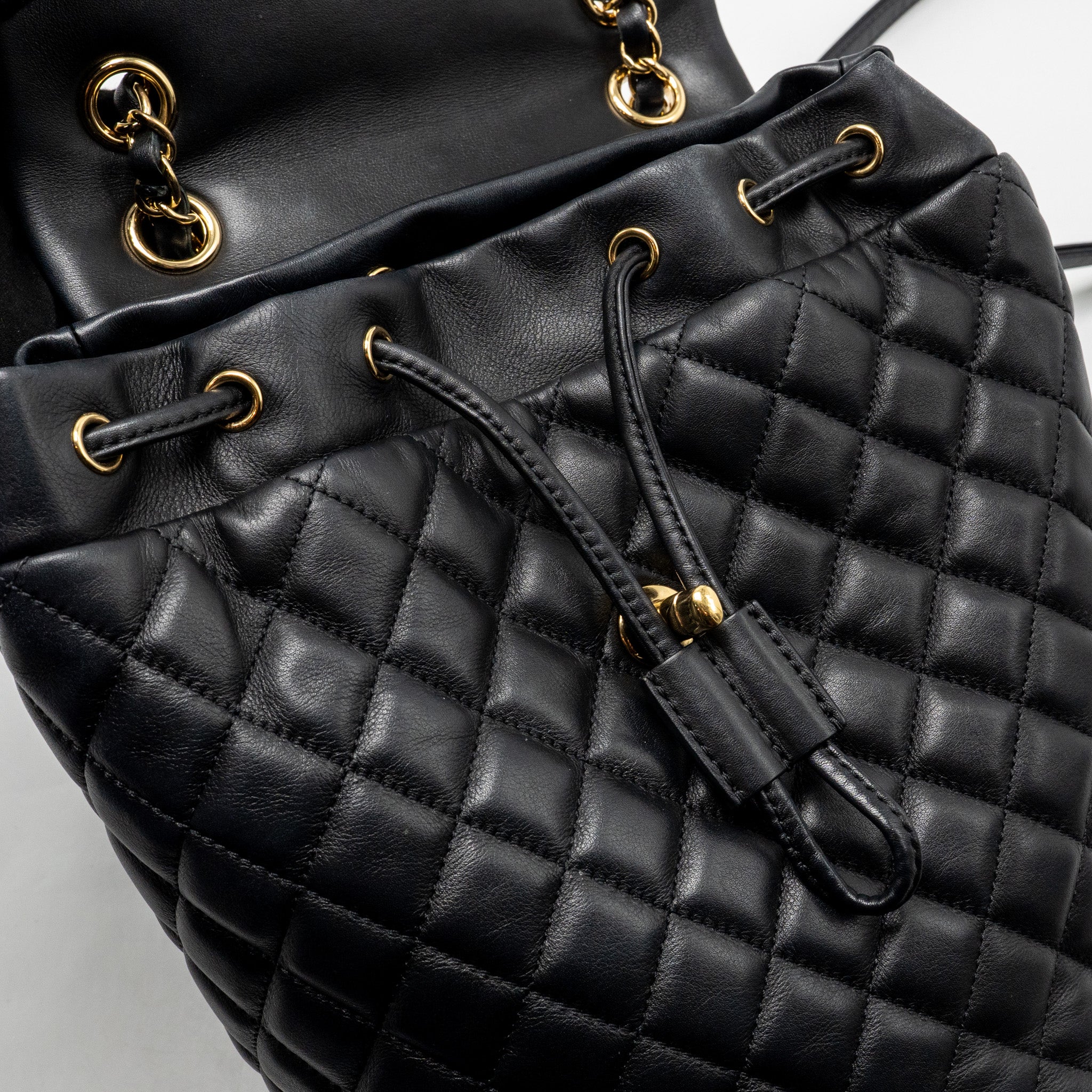 CHANEL SMALL URBAN SPIRIT QUILTED BACKPACK CALFSKIN BLACK GHW