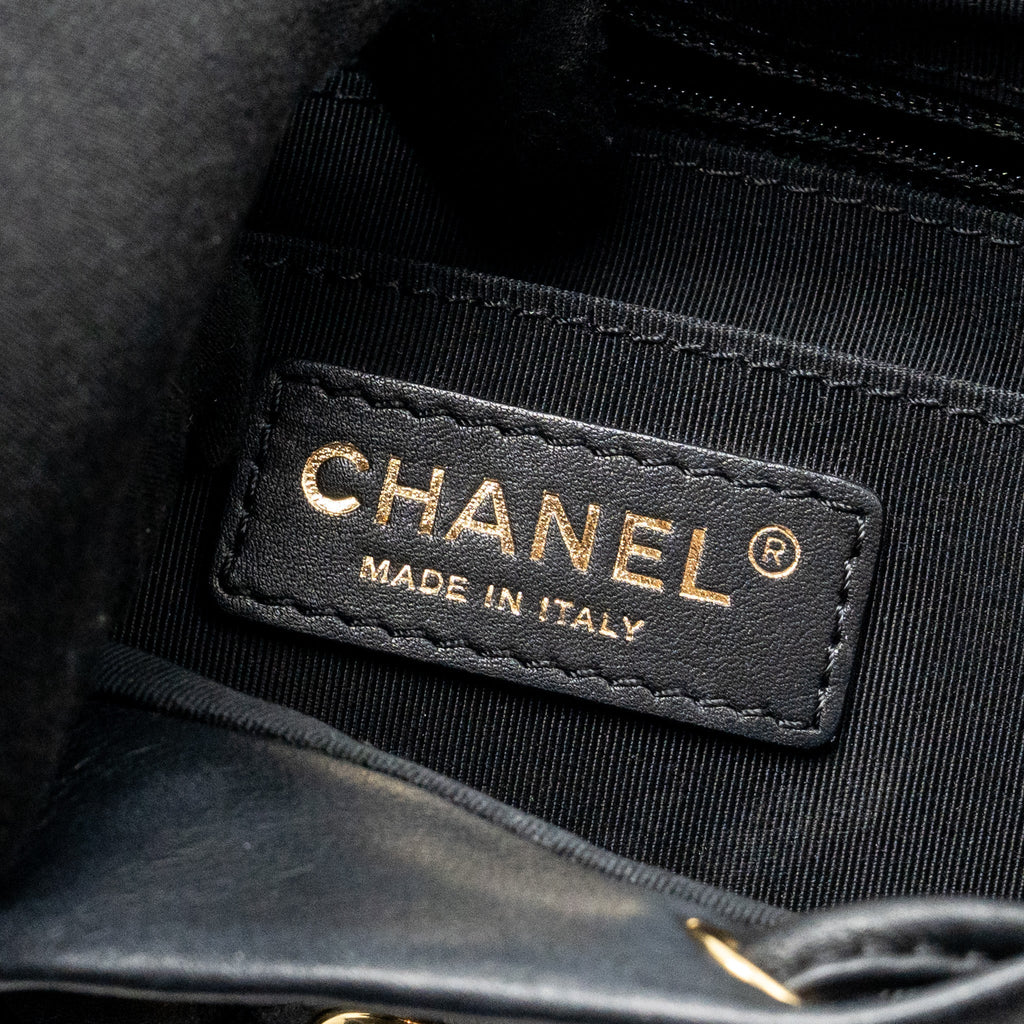 CHANEL SMALL URBAN SPIRIT QUILTED BACKPACK CALFSKIN BLACK GHW
