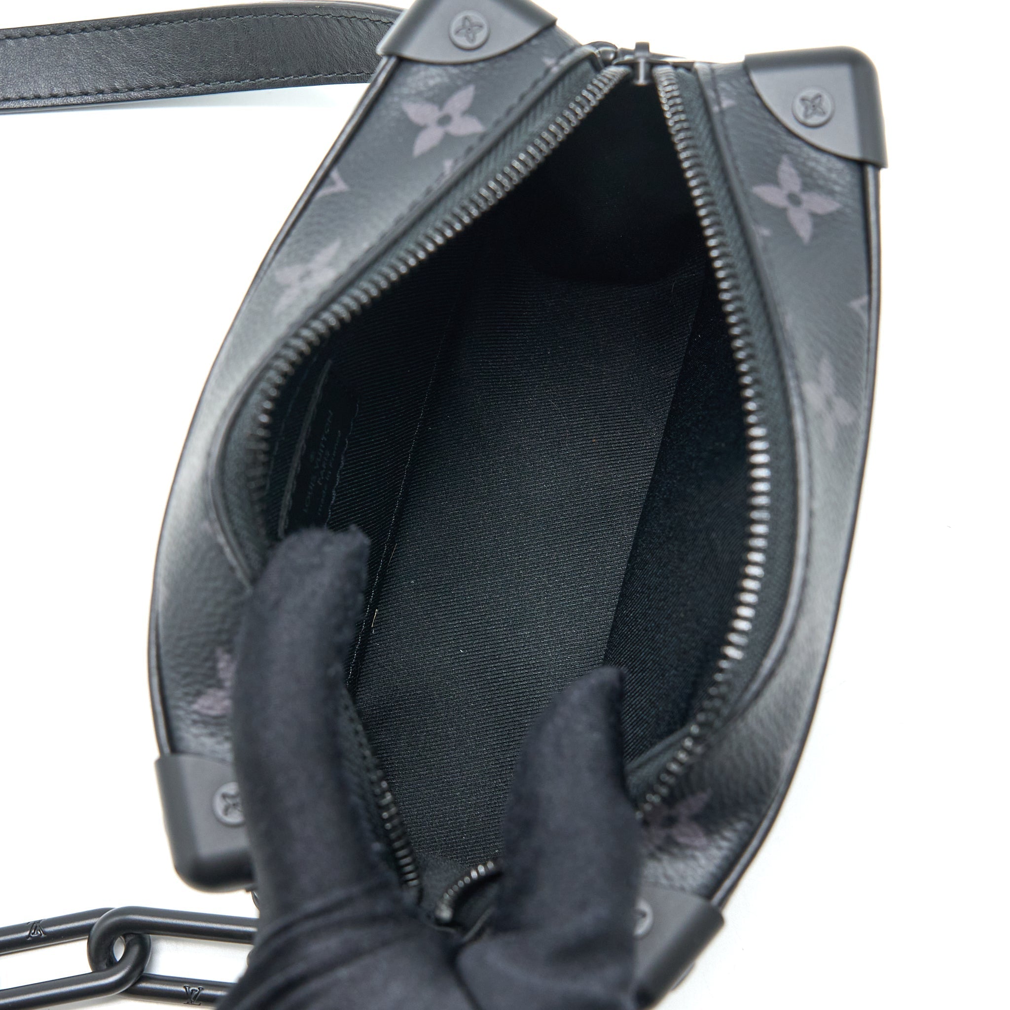 LOUIS VUITTON MINI SOFT TRUNK MONOGRAM ECLIPSE CANVAS BLACK HARDWARE