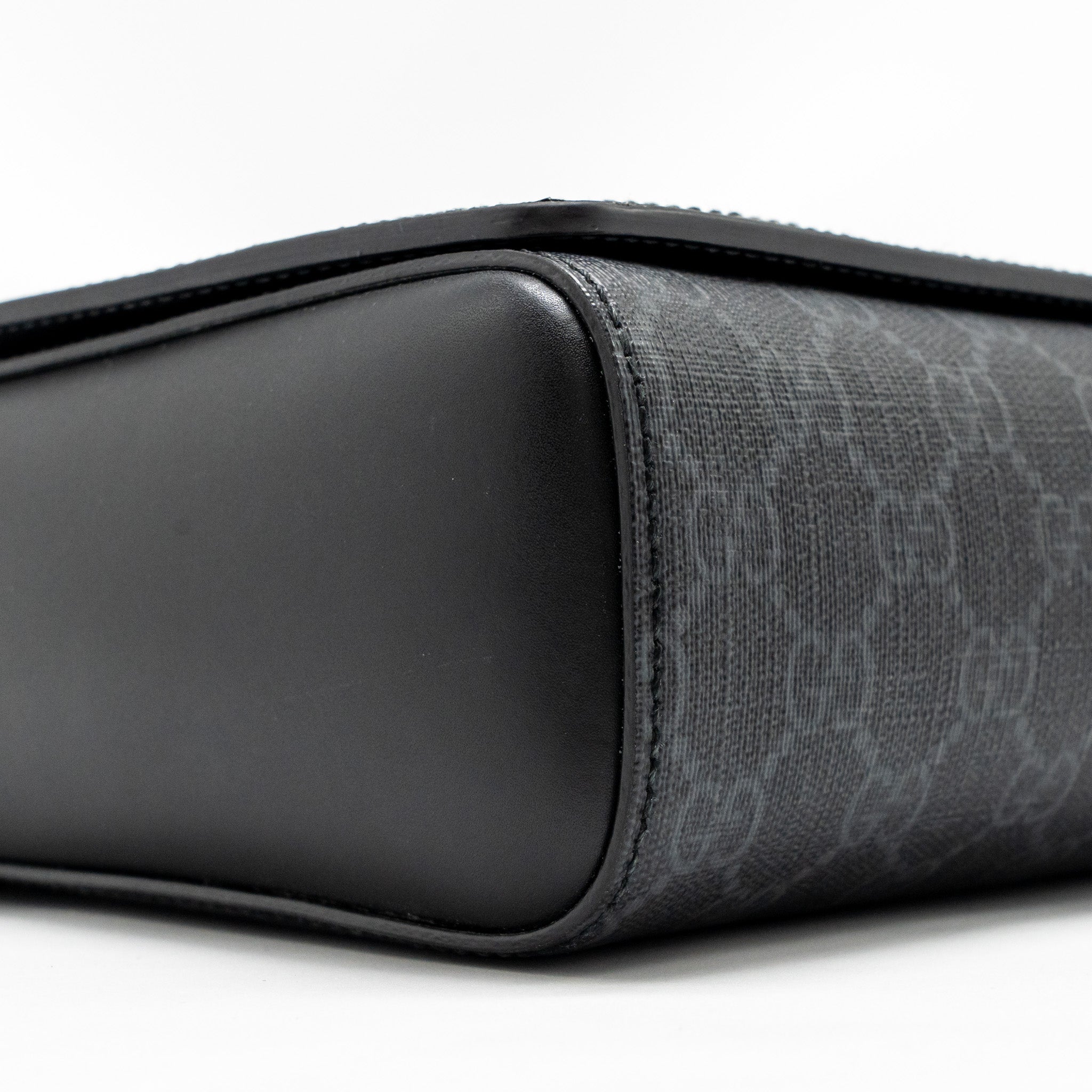 GUCCI MESSENGER BAG GG SUPREME CANVAS BLACK MULTICOLOUR STRAP SHW
