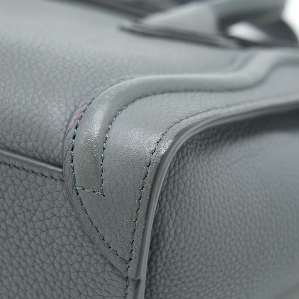 CELINE NANO LUGGAGE BAG GREY GHW