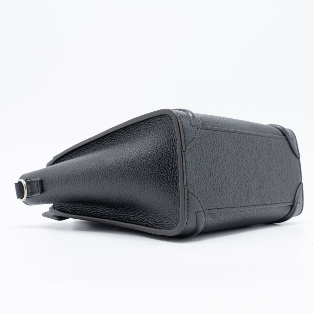 CELINE NANO LUGGAGE BAG CALFSKIN BLACK SHW