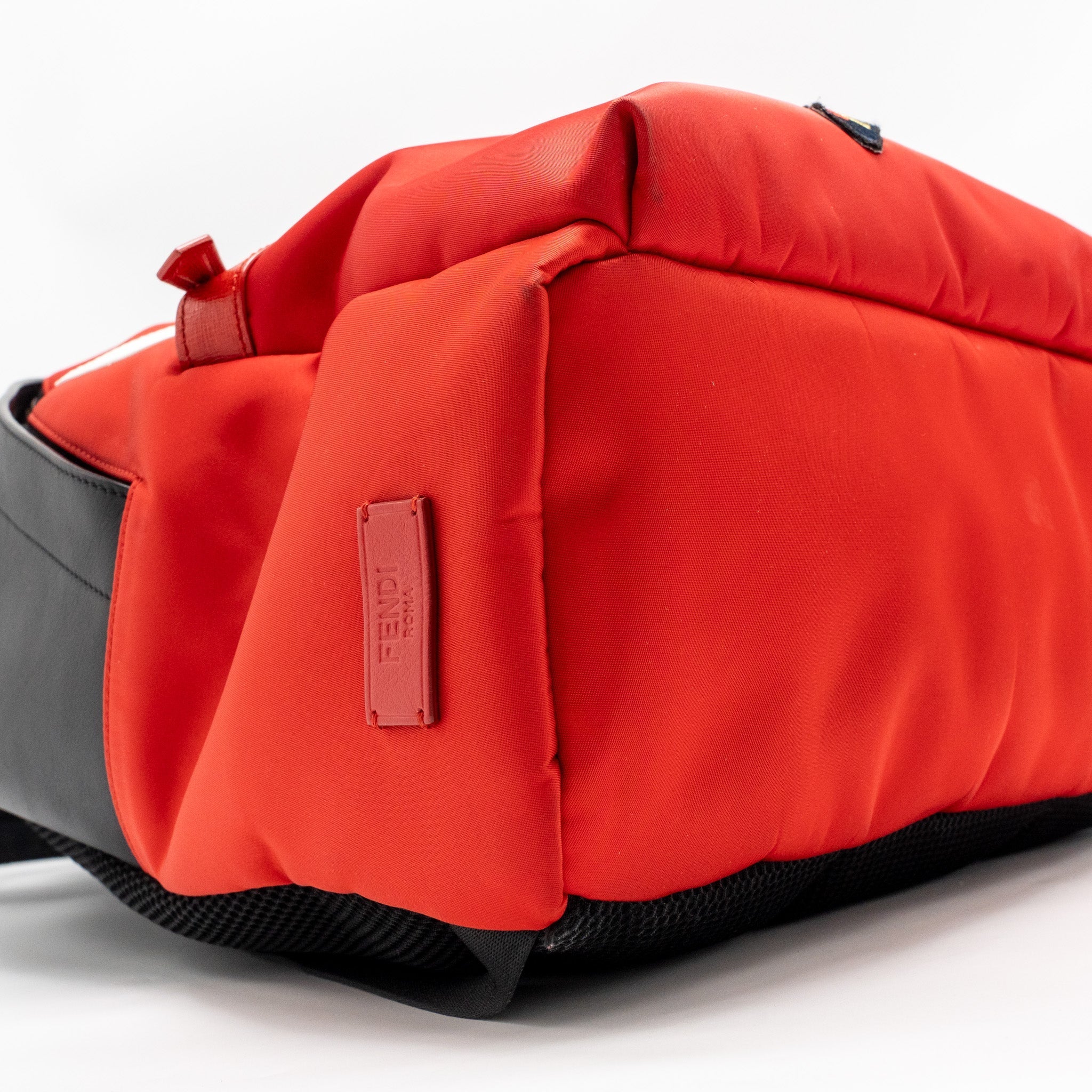 FENDI MONSTER BACKPACK NYLON/LEATHER RED/MULTICOLOUR SHW
