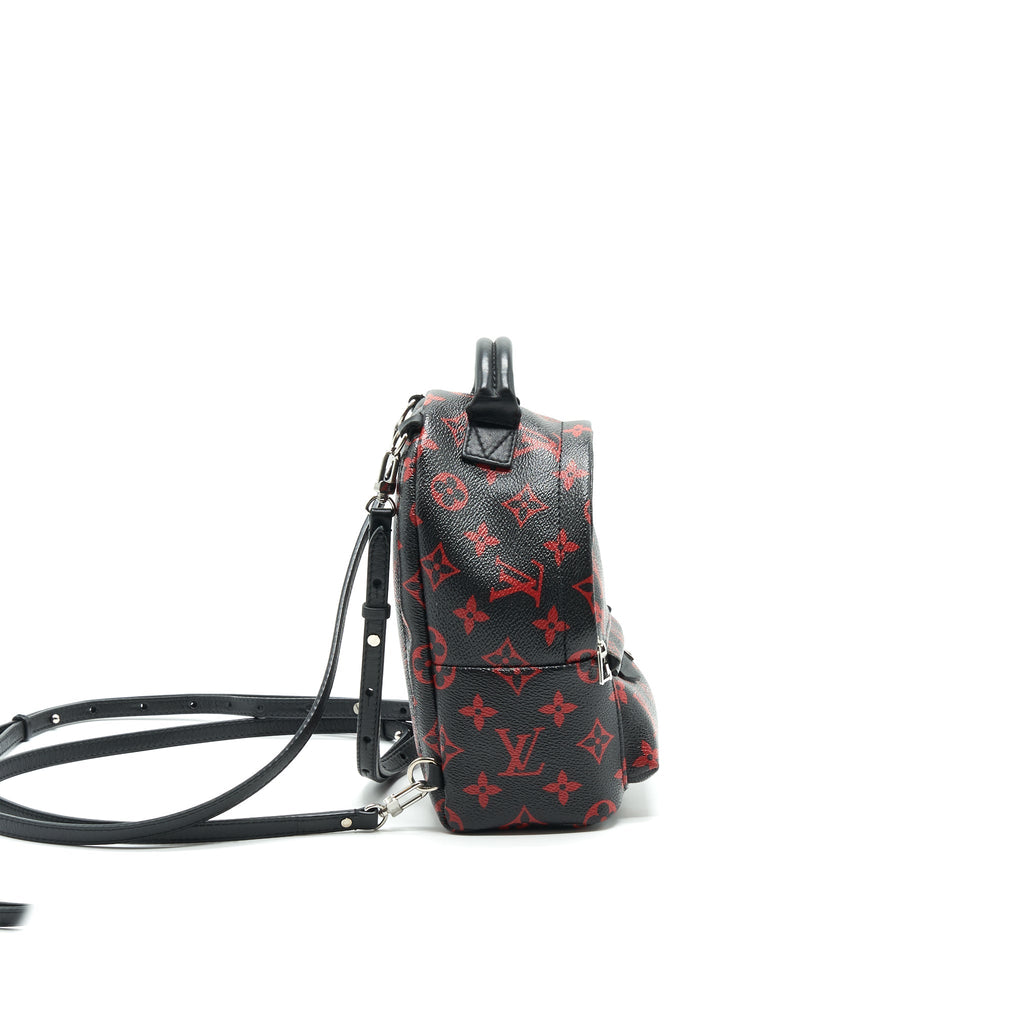 LOUIS VUITTON PALM SPRINGS MINI BACKPACK IN BLACK AND RED