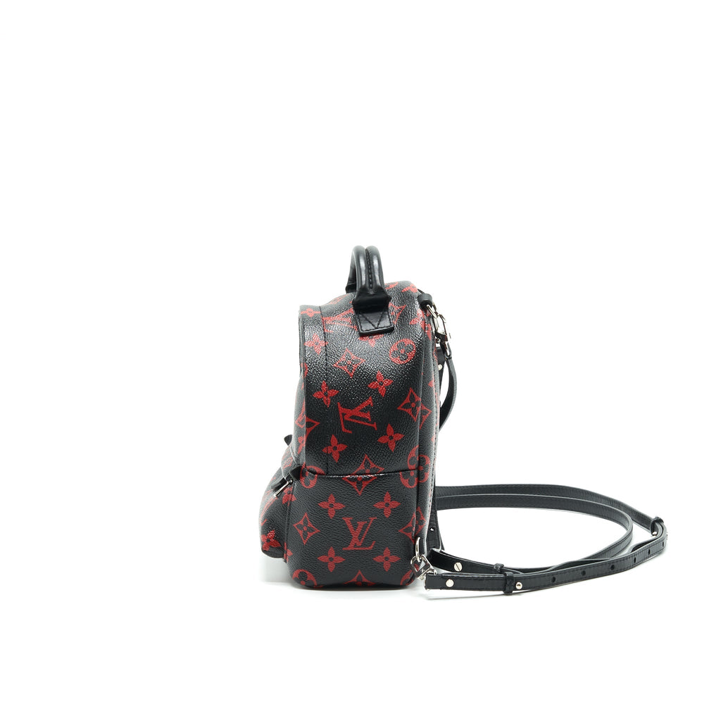 LOUIS VUITTON PALM SPRINGS MINI BACKPACK IN BLACK AND RED