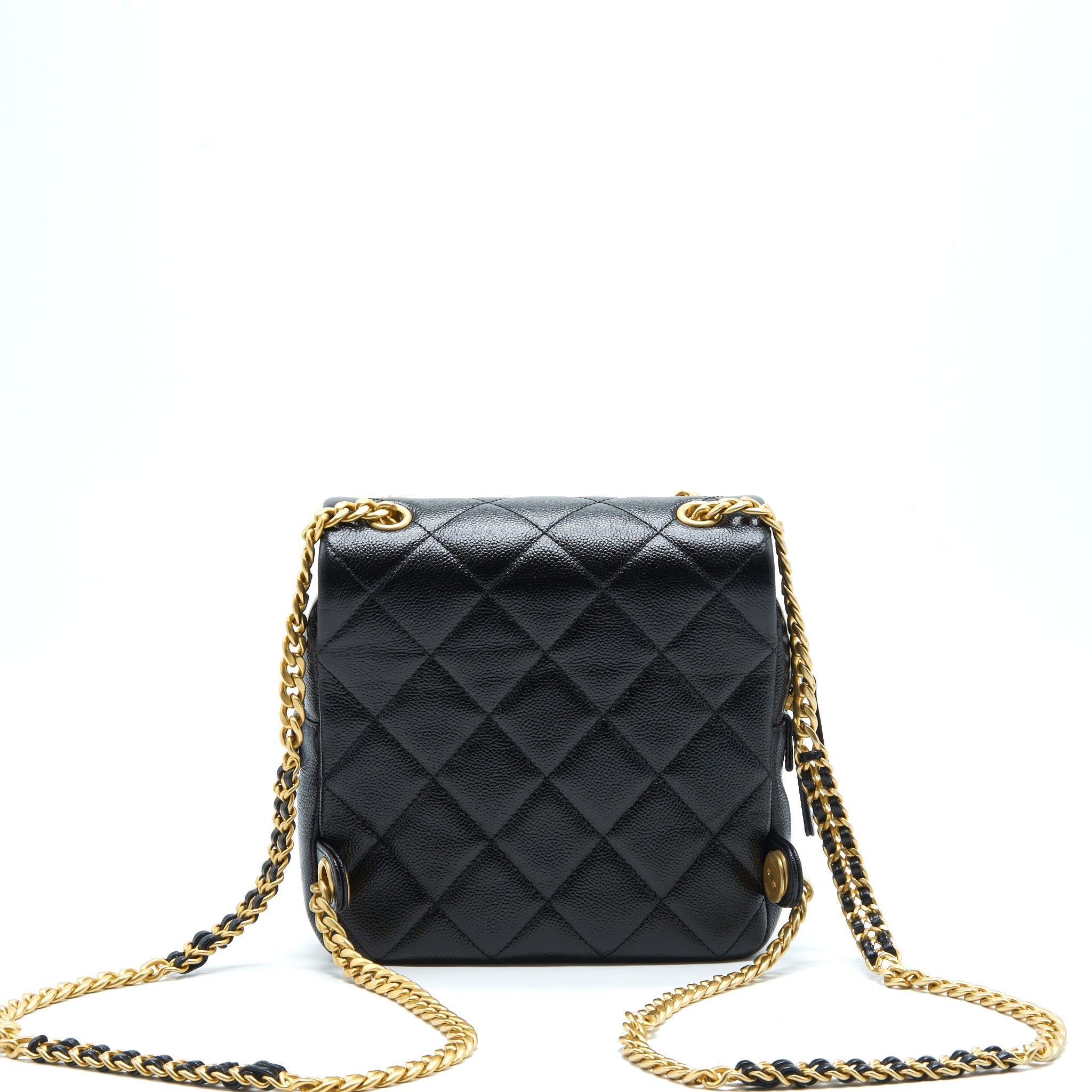 CHANEL 22P FLAP BACKPACK CAVIAR BLACK GHW