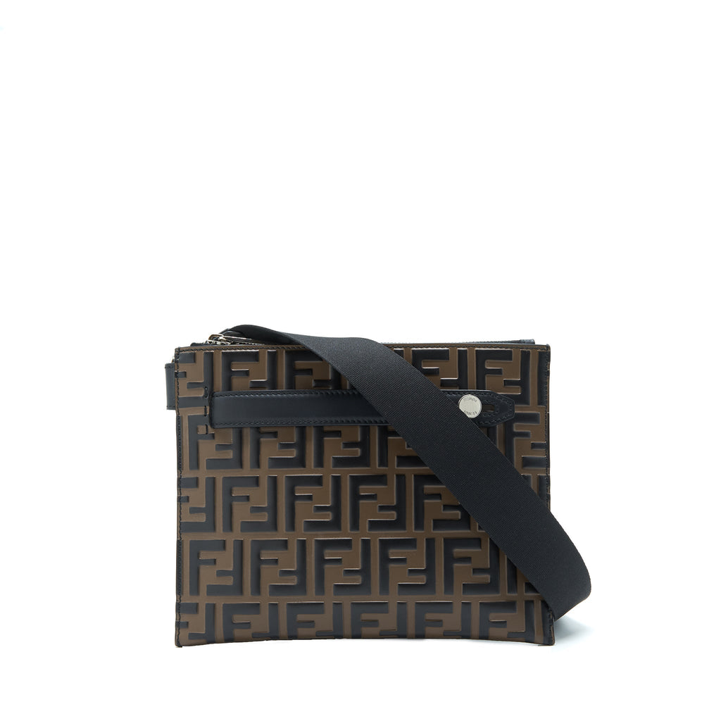 FENDI MINI MESSENGER BAG BROWN/ BLACK SHW