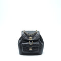 CHANEL 22C MINI DUMA BACKPACK CALFSKIN BLACK LGHW (MICROCHIP)